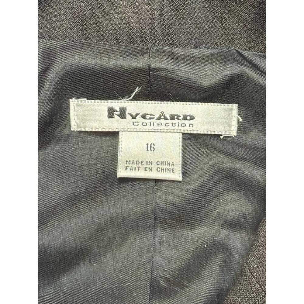 Nygard Collection Blazer Suit Jacket Coat Black WM Size 16 Career Party Casual - Picture 5 of 10